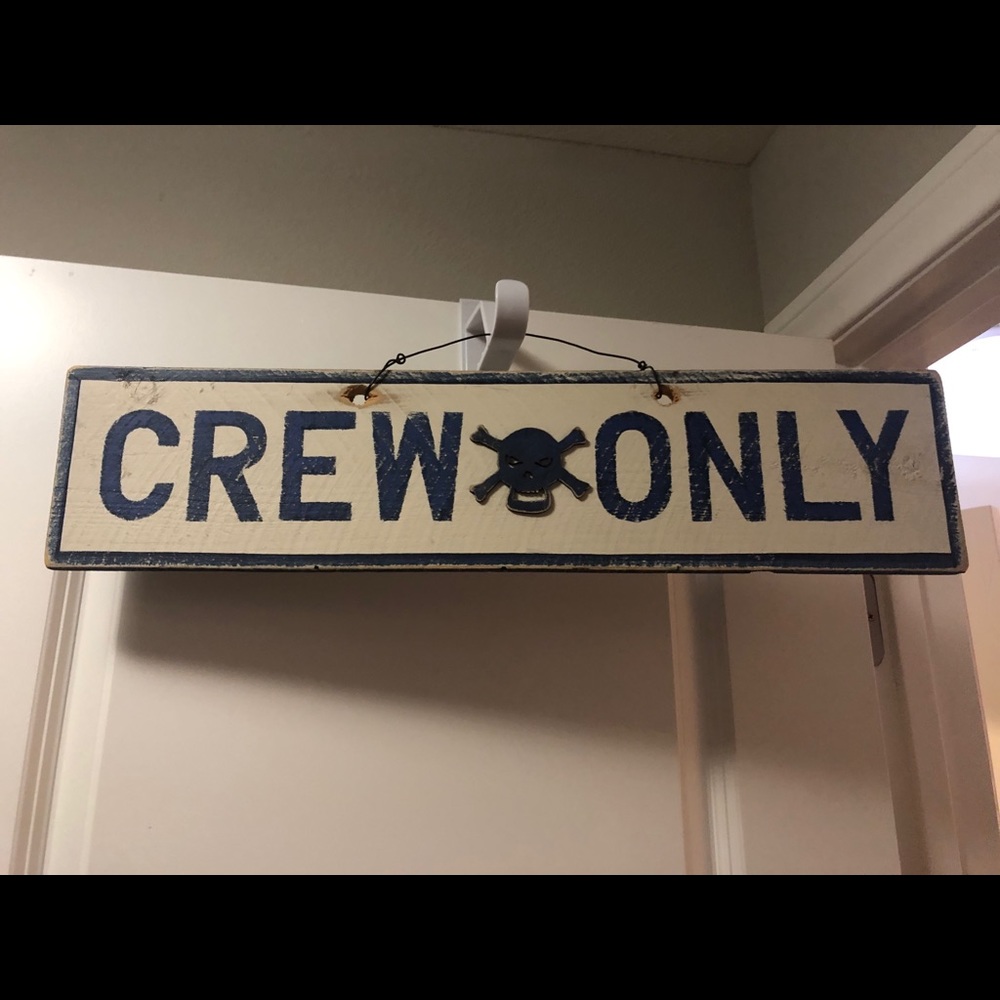 Brandy Melville Crew Only wooden sign